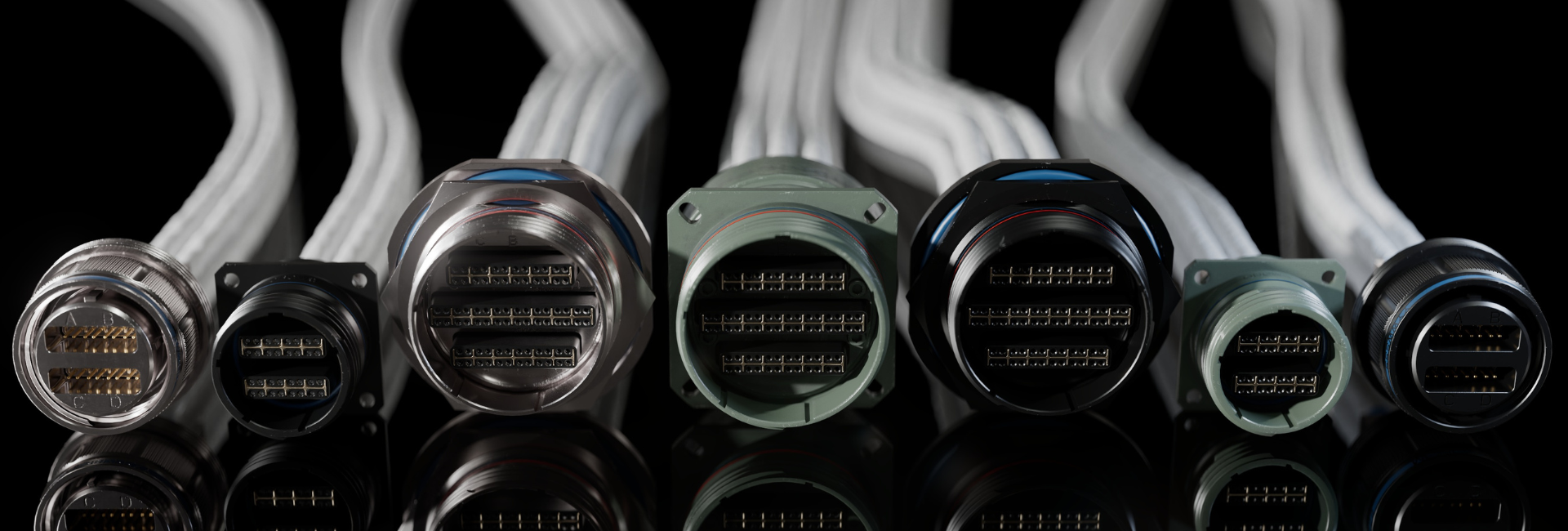 MACHFORCE connectors and assemblies black zinc nickel, cadmium and electroless nickel